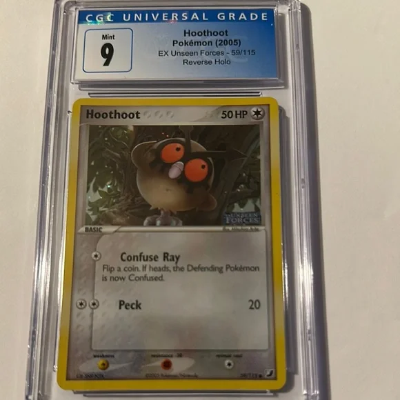 Pokemon | Toys | Cgc 9 Hoothoot Pokmon Card | Poshmark